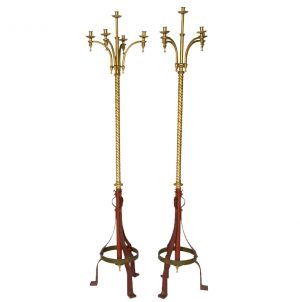 A pair of Gothic candelabra