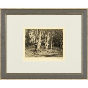 A set of six framed etchings ‘ The New Forest ‘ from Paul Reeves London