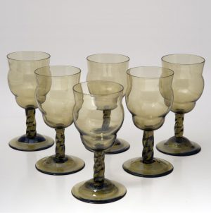 A set of six wine glasses-0