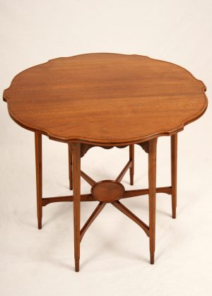 A Morris & Co. walnut occasional table-434