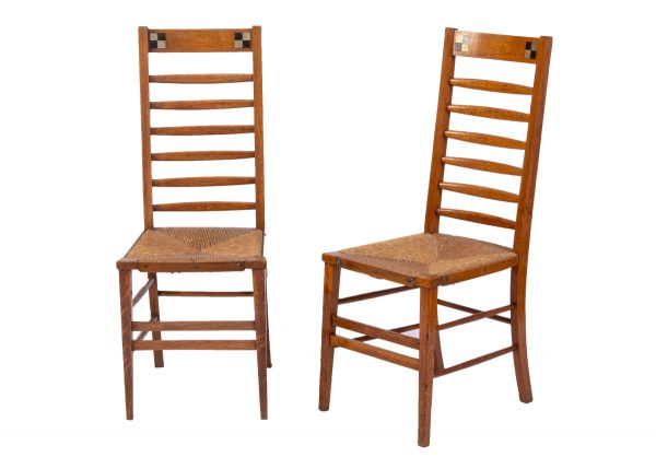  A pair of Glasgow School chairs 